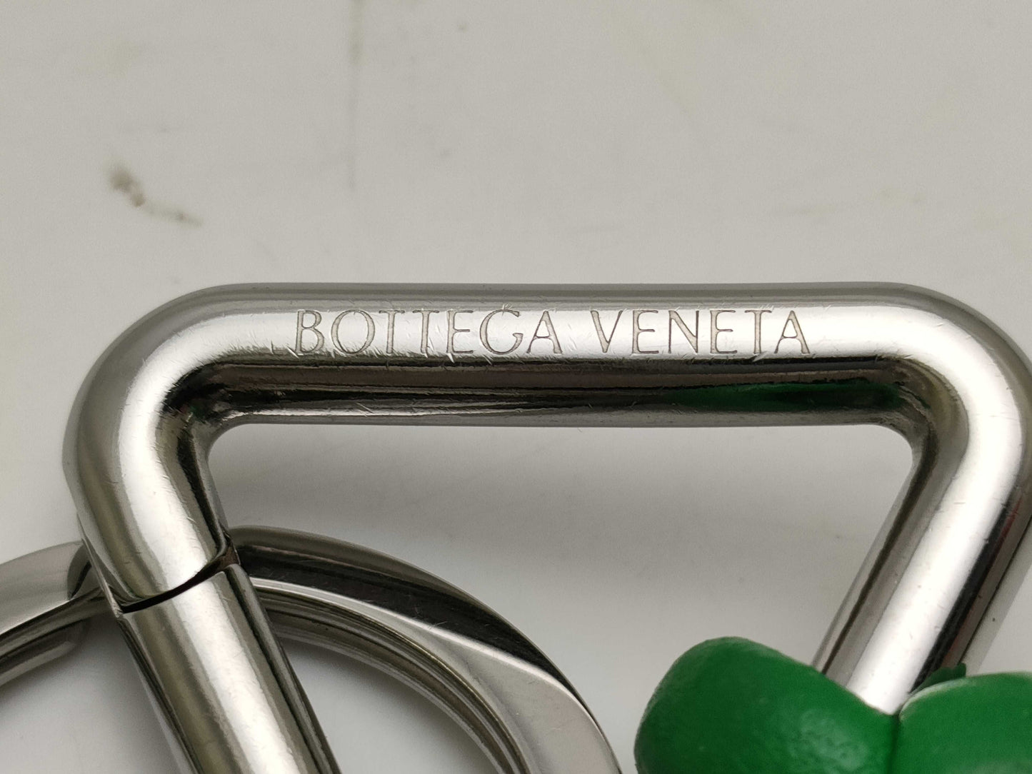 BOTTEGA VENETA Intrecciato/Triangle/Key Ring/Green/Box Key Case/Key Holder