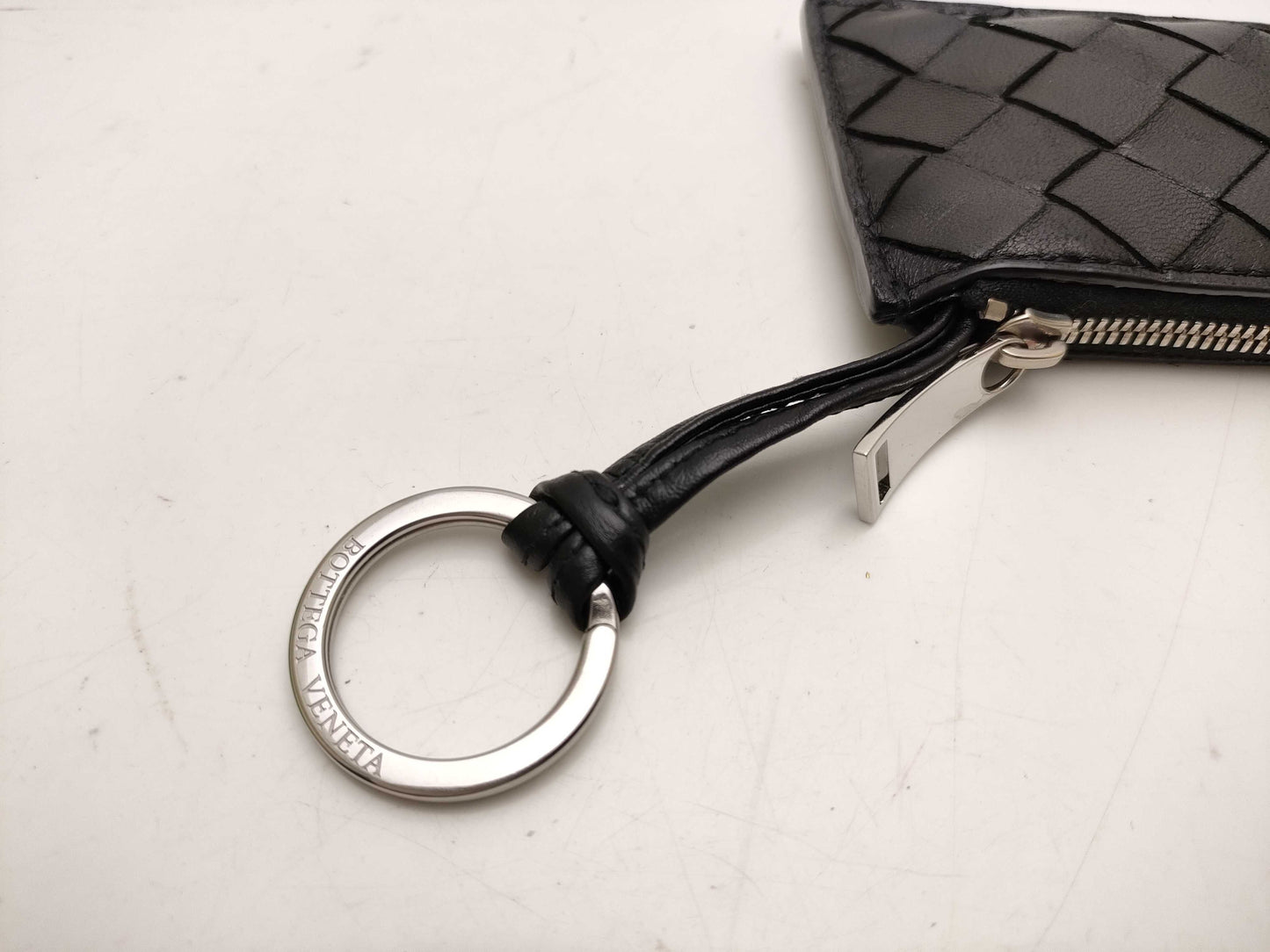 BOTTEGA VENETA Intrecciato/Key Case/Coin Case/Black/Box Coin Case