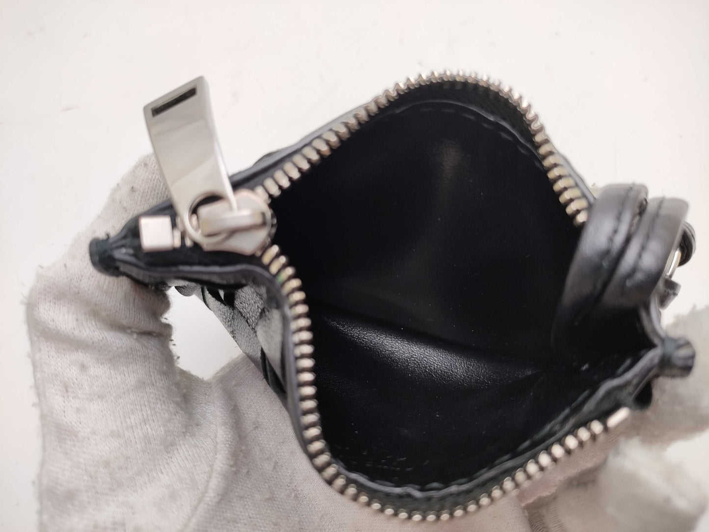 BOTTEGA VENETA Intrecciato/Key Case/Coin Case/Black/Box Coin Case