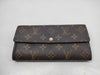 LOUIS VUITTON M60106 Monogram Portefeuille Sarah Leopard Print Pink Wallet/Initialized Wallet