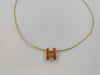 HERMES Pop Ash 925 Necklace Orange Necklace