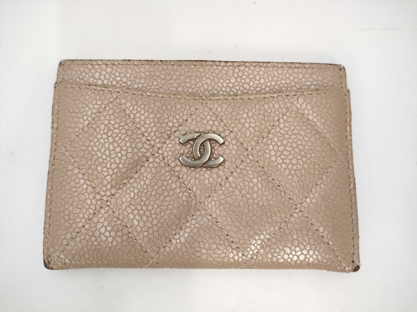 CHANEL Caviar Skin Card Case, Card Case, Pass Case, Business Card Case
