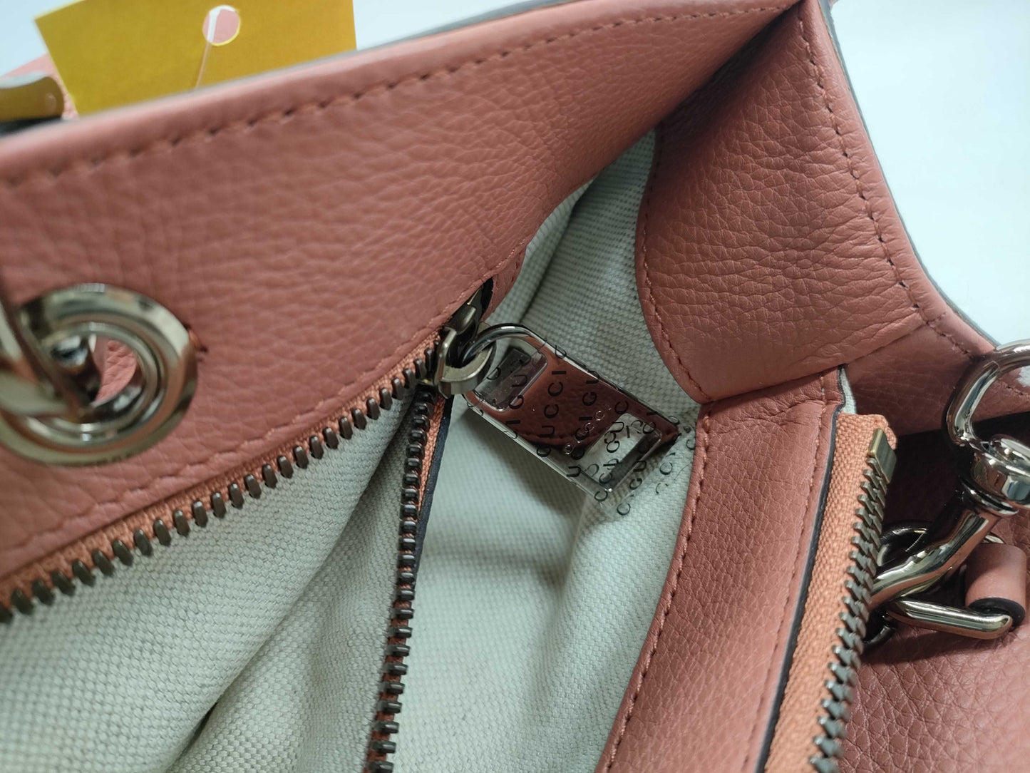 GUCCI Bamboo 323660 Pink 2-way Handbag