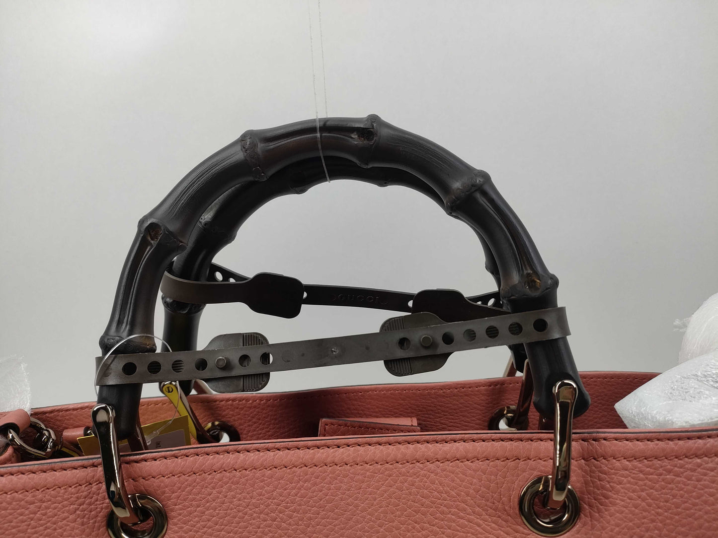 GUCCI Bamboo 323660 Pink 2-way Handbag
