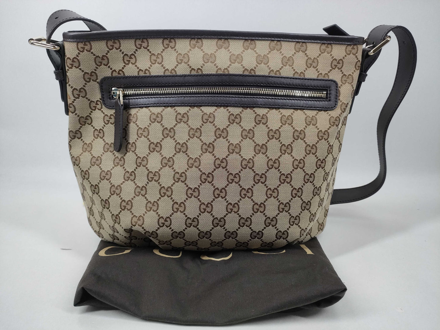 GUCCI GG Canvas 388930 Brown Shoulder Bag