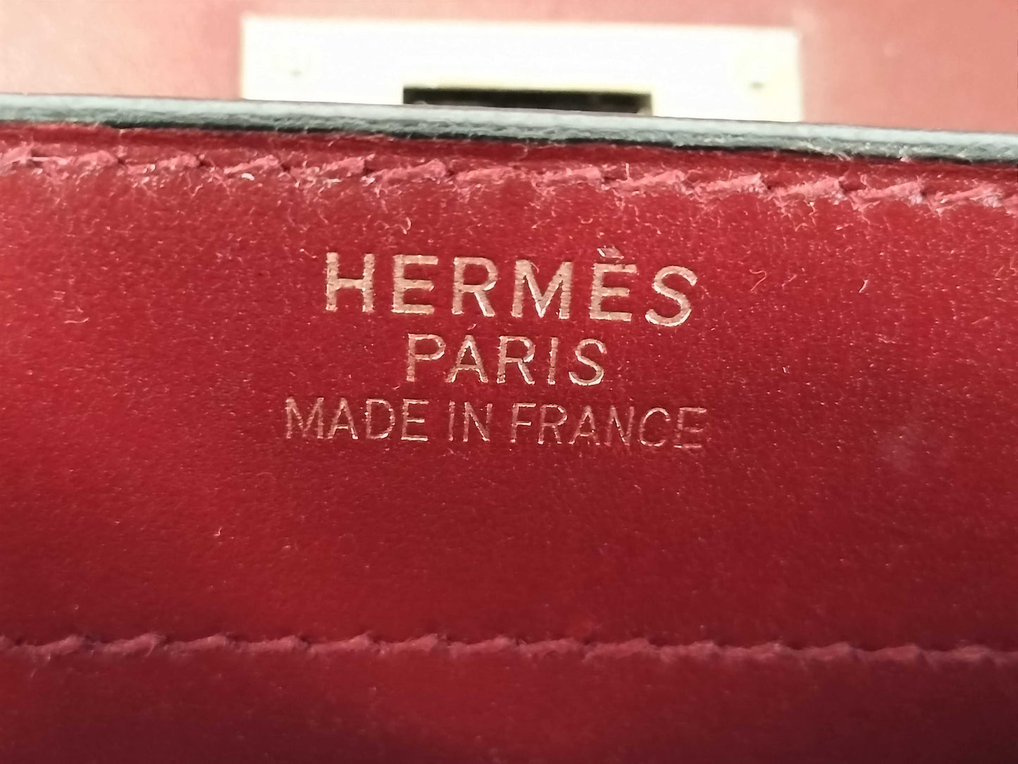 HERMES Kelly Depeche 38 Box Calf Handbag