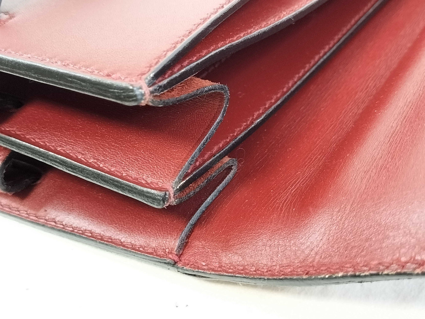 HERMES Kelly Depeche 38 Box Calf Handbag