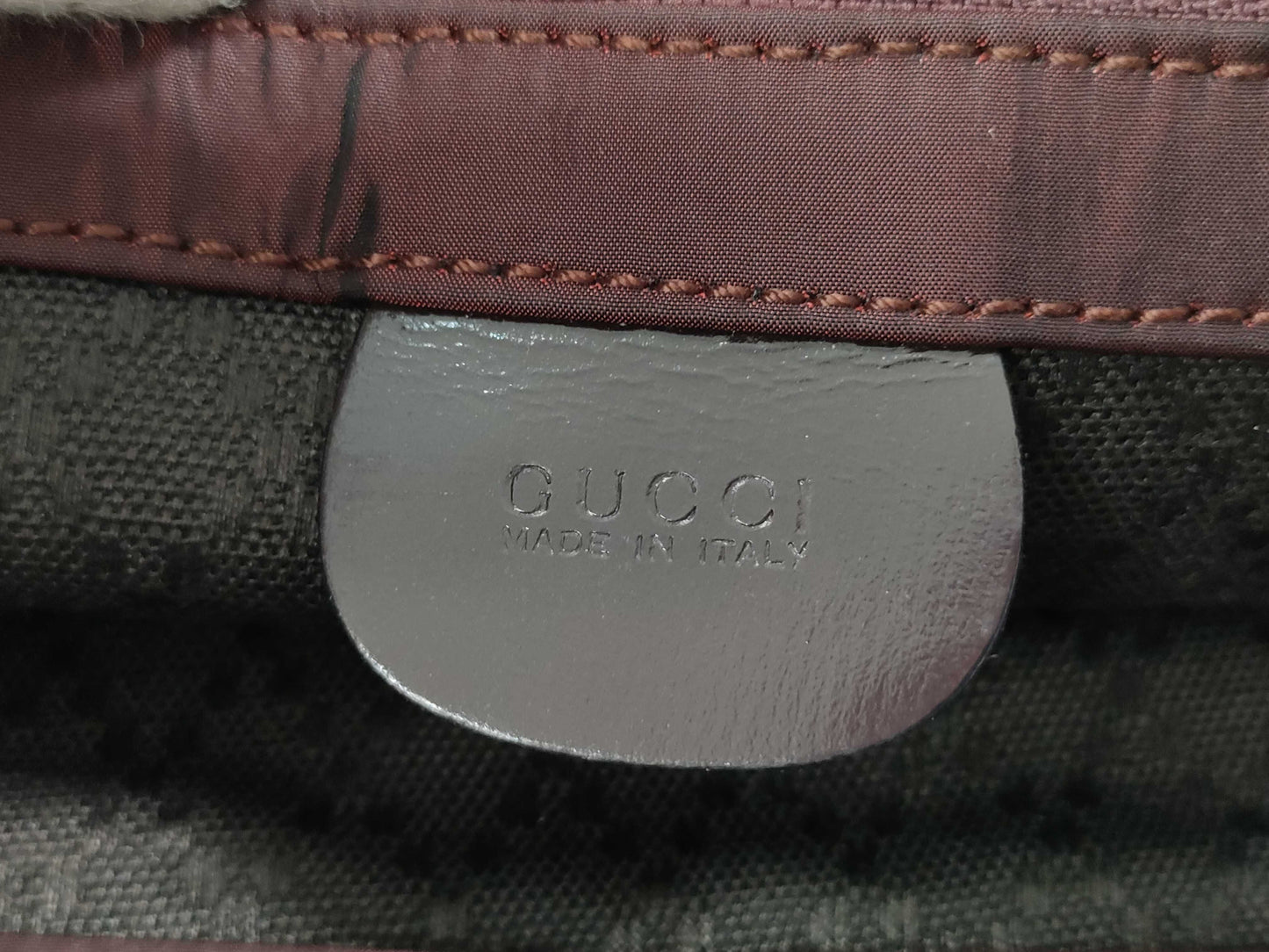 GUCCI Nylon/Hand/002.2058.0477.6 Red Handbag