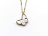 Van Cleef & Arpels Sweet Alhambra Papillon Shell Necklace in Yellow Gold and Au750, 3.0g