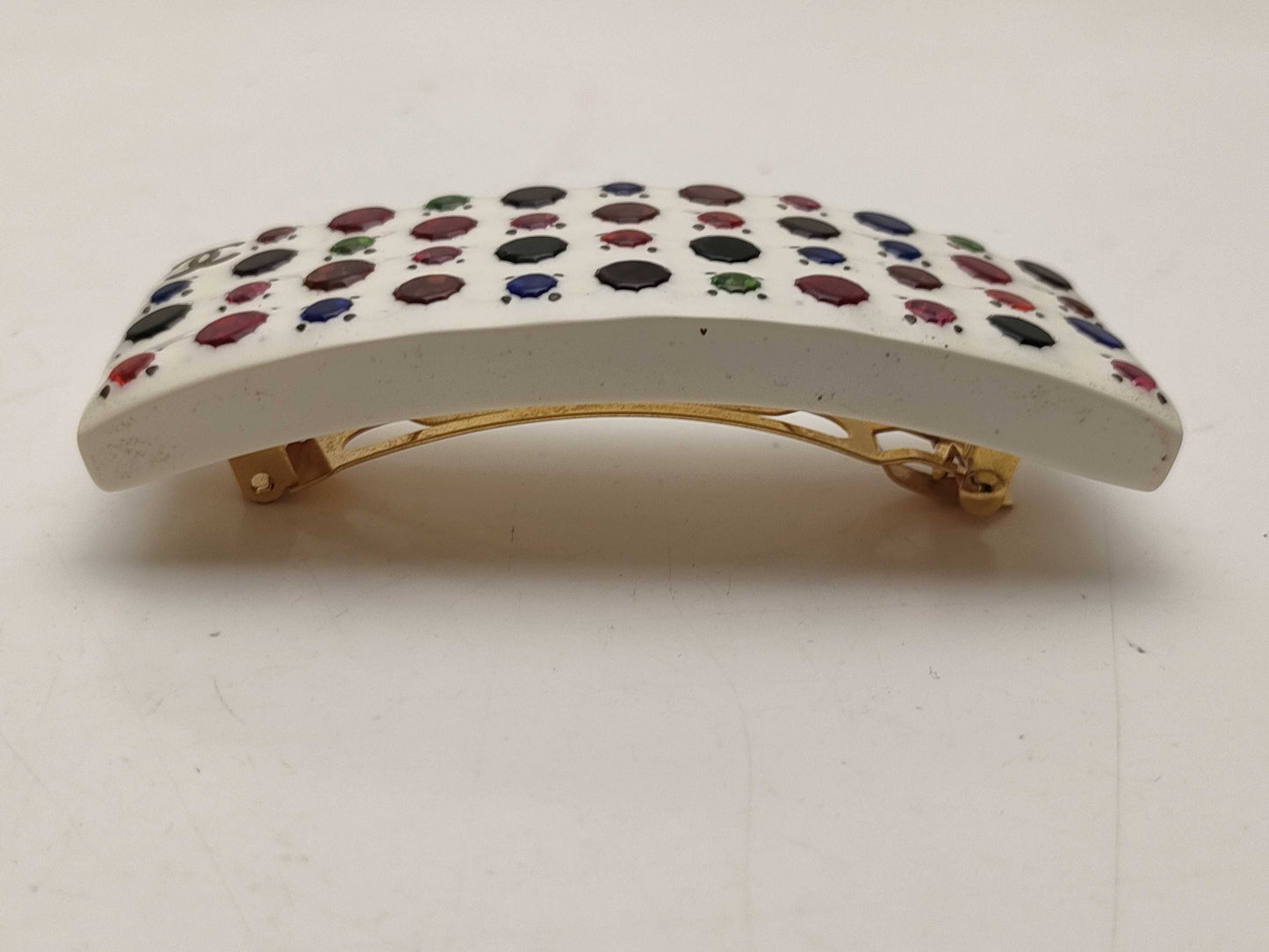 CHANEL 98P Color Stone Barrette Hair Accessory