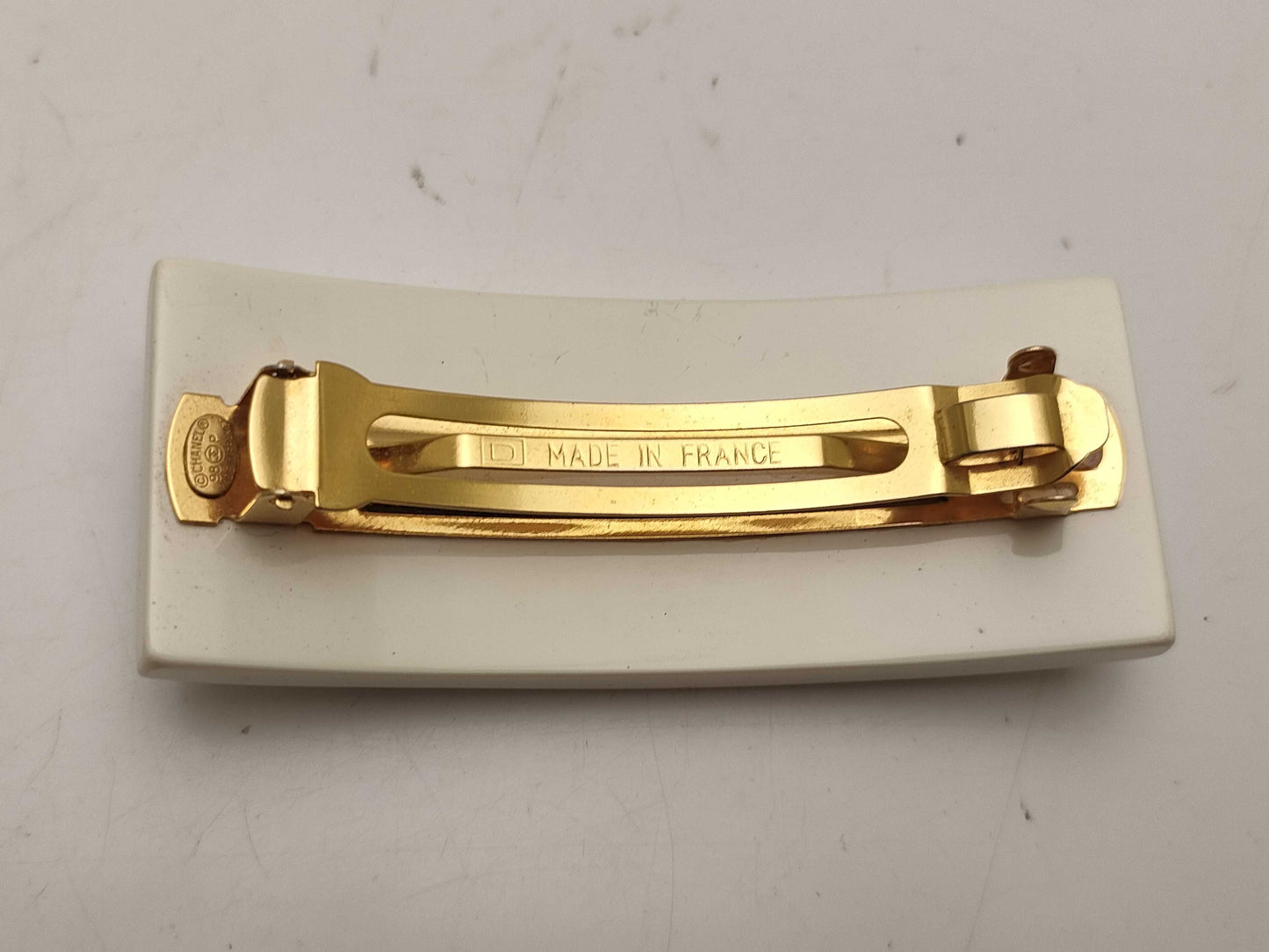 CHANEL 98P Color Stone Barrette Hair Accessory