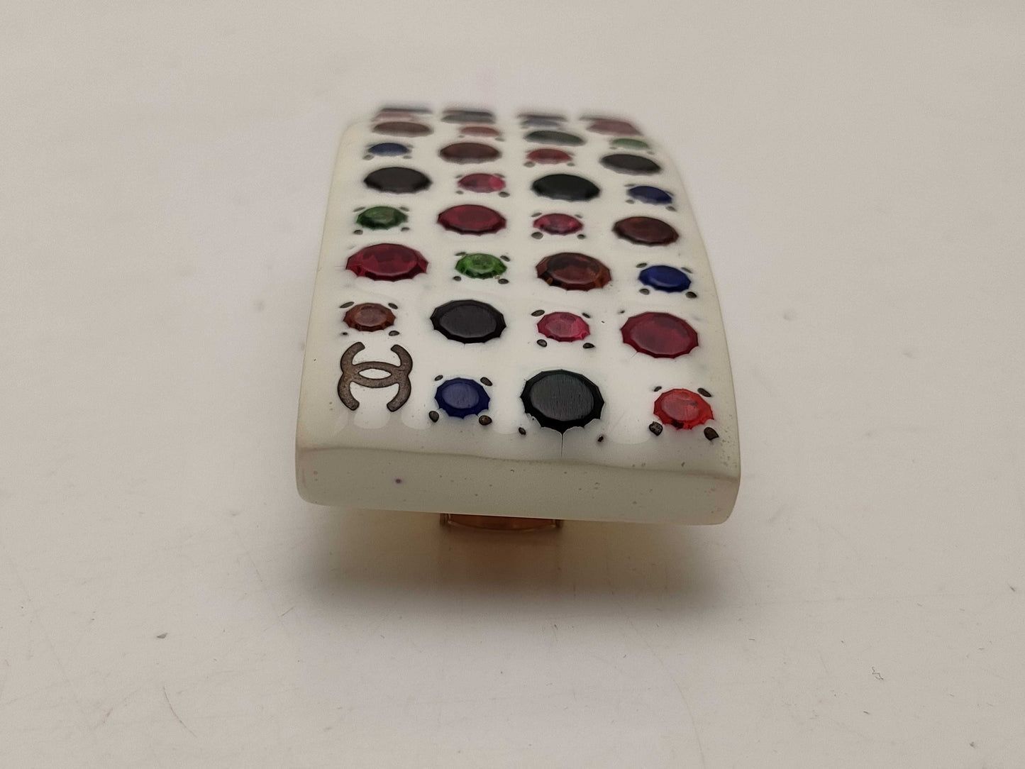 CHANEL 98P Color Stone Barrette Hair Accessory