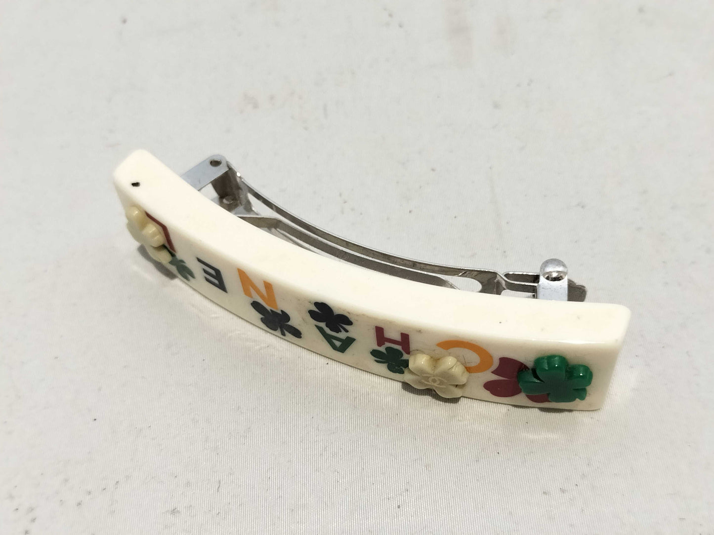 CHANEL 04P Logo Barrette Hair Accessory