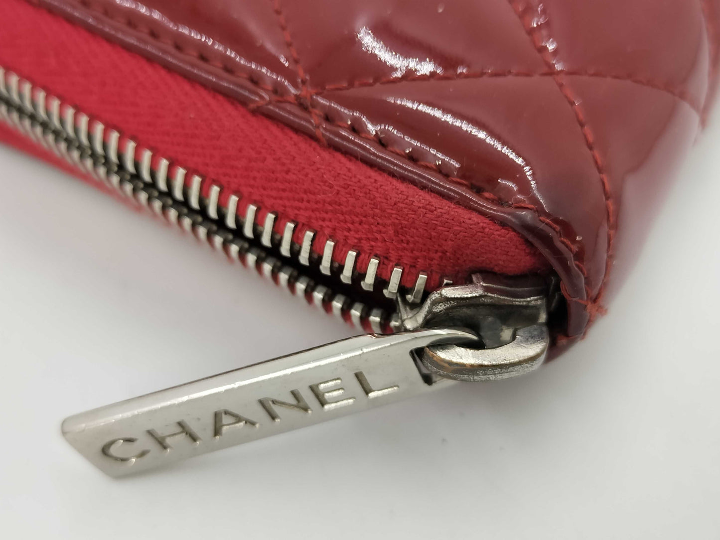 CHANEL Enamel Coco Mark Round Zip Wallet, No. 15