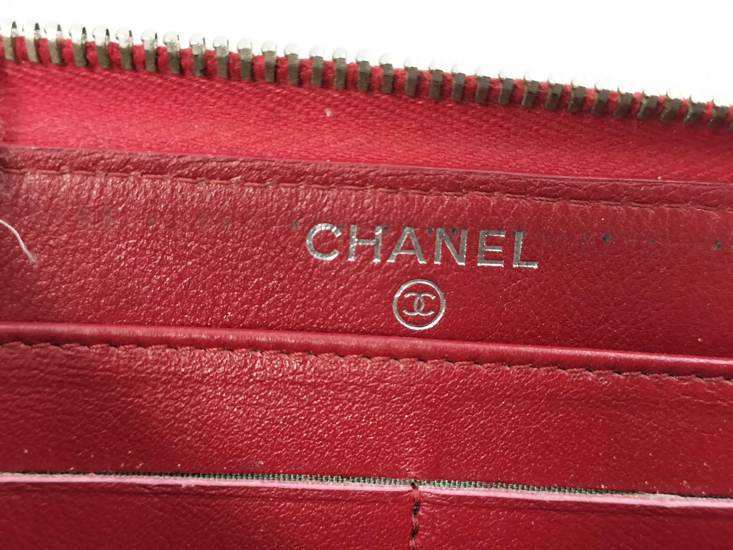 CHANEL Enamel Coco Mark Round Zip Wallet, No. 15