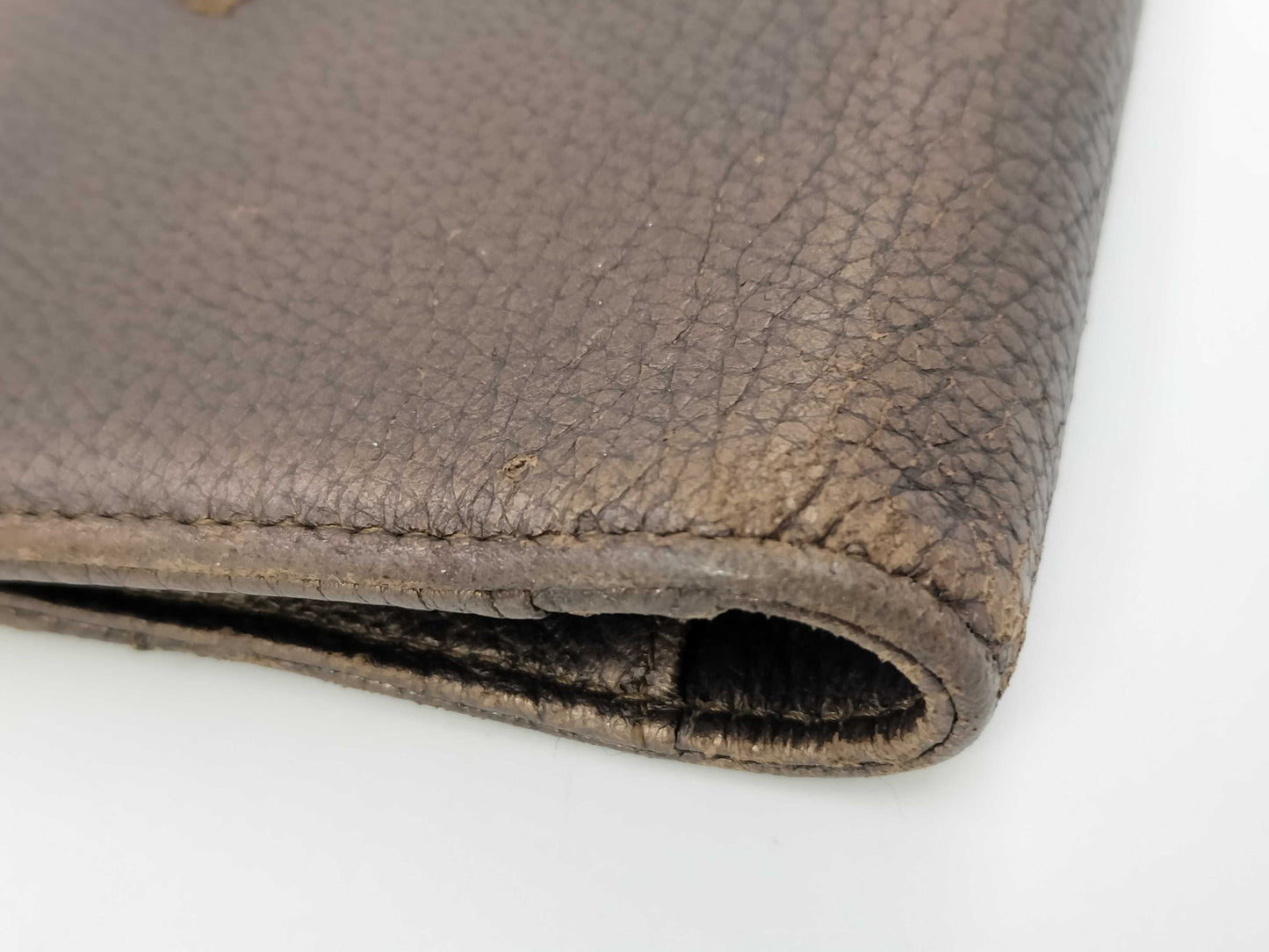 CHANEL Caviar Skin Coco Mark Back with Chain Leather Brown 10 Series Wallet