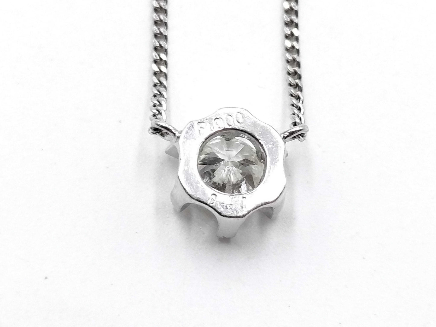 D0.41ct Pt900/850 3.3g Necklace