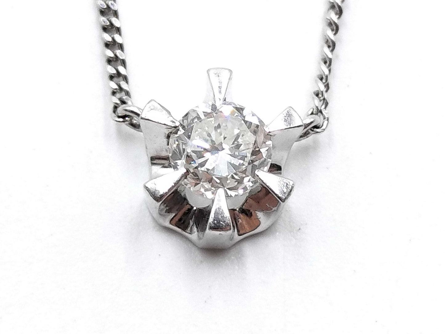 D0.41ct Pt900/850 3.3g Necklace