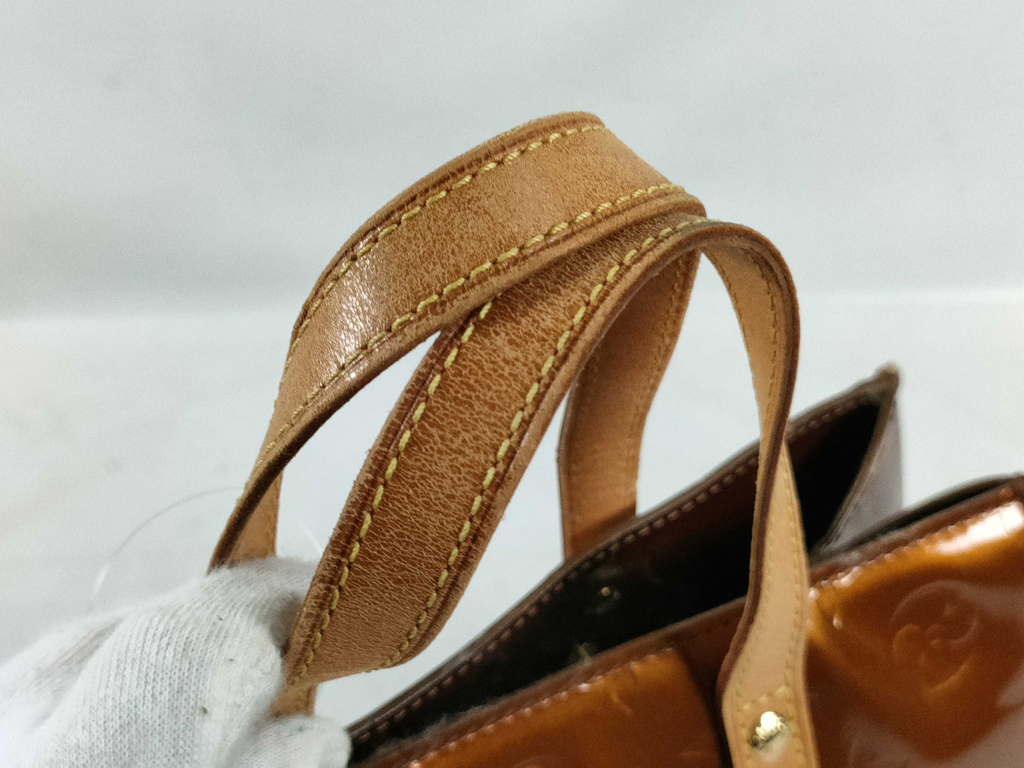 LOUIS VUITTON M91146 Vernis Reed PM Handbag