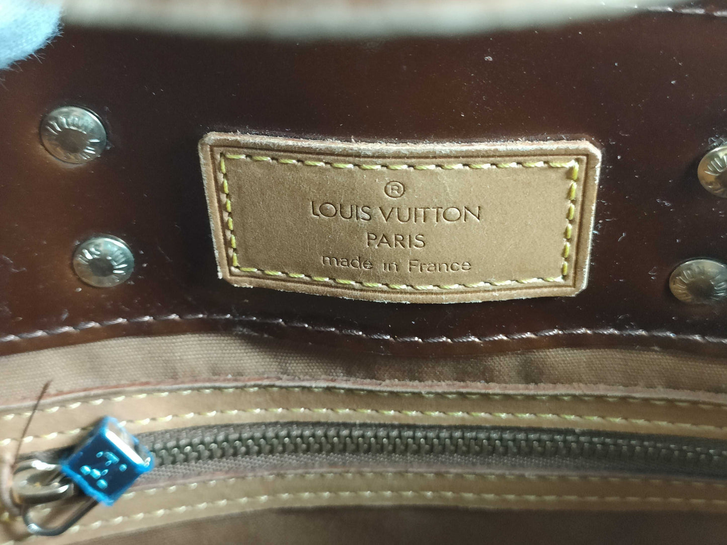 LOUIS VUITTON M91146 Vernis Reed PM Handbag