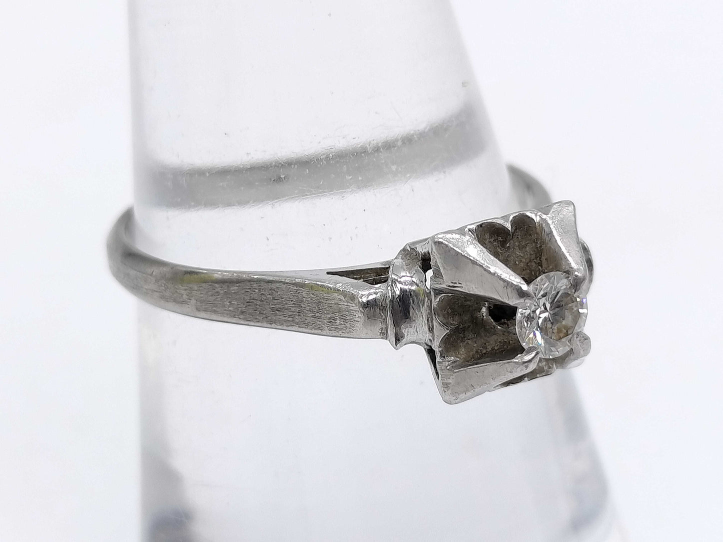 D0.10ct Pt850 2.9g Ring