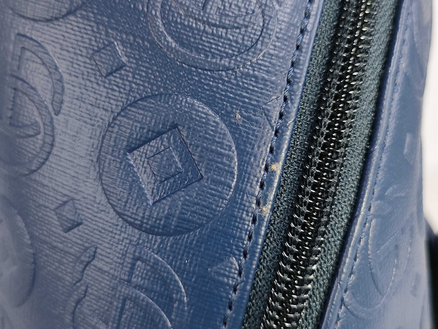 GUCCI Double G Blue Backpack Geometric Rucksack