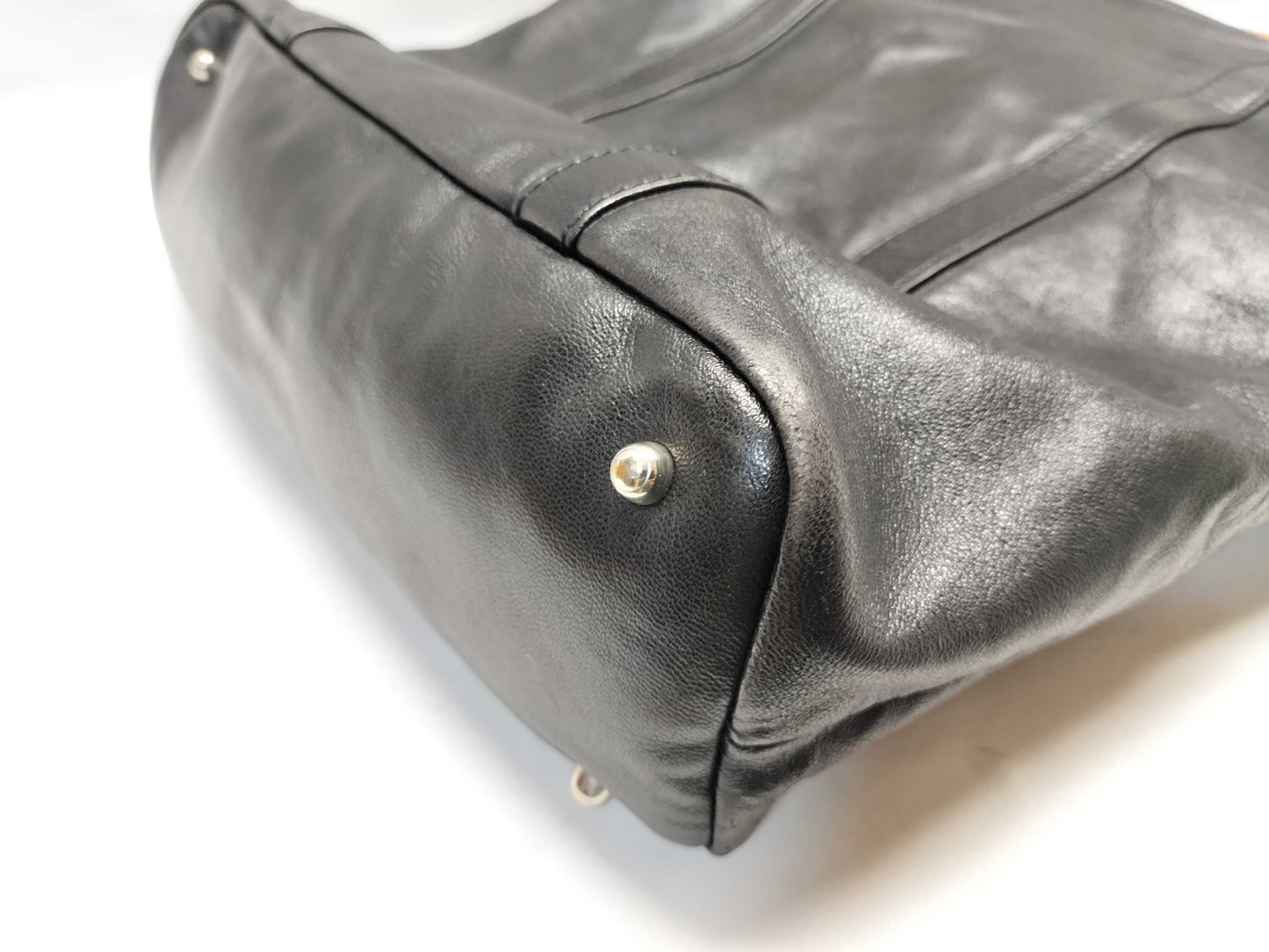 GUCCI Bamboo Leather Tote Handbag