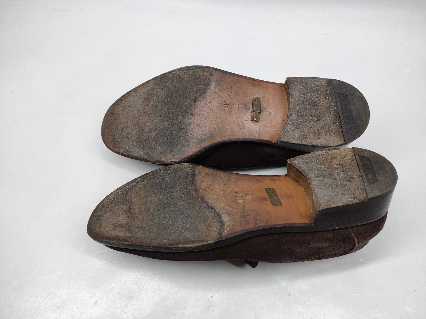 GUCCI Suede Horsebit Loafers