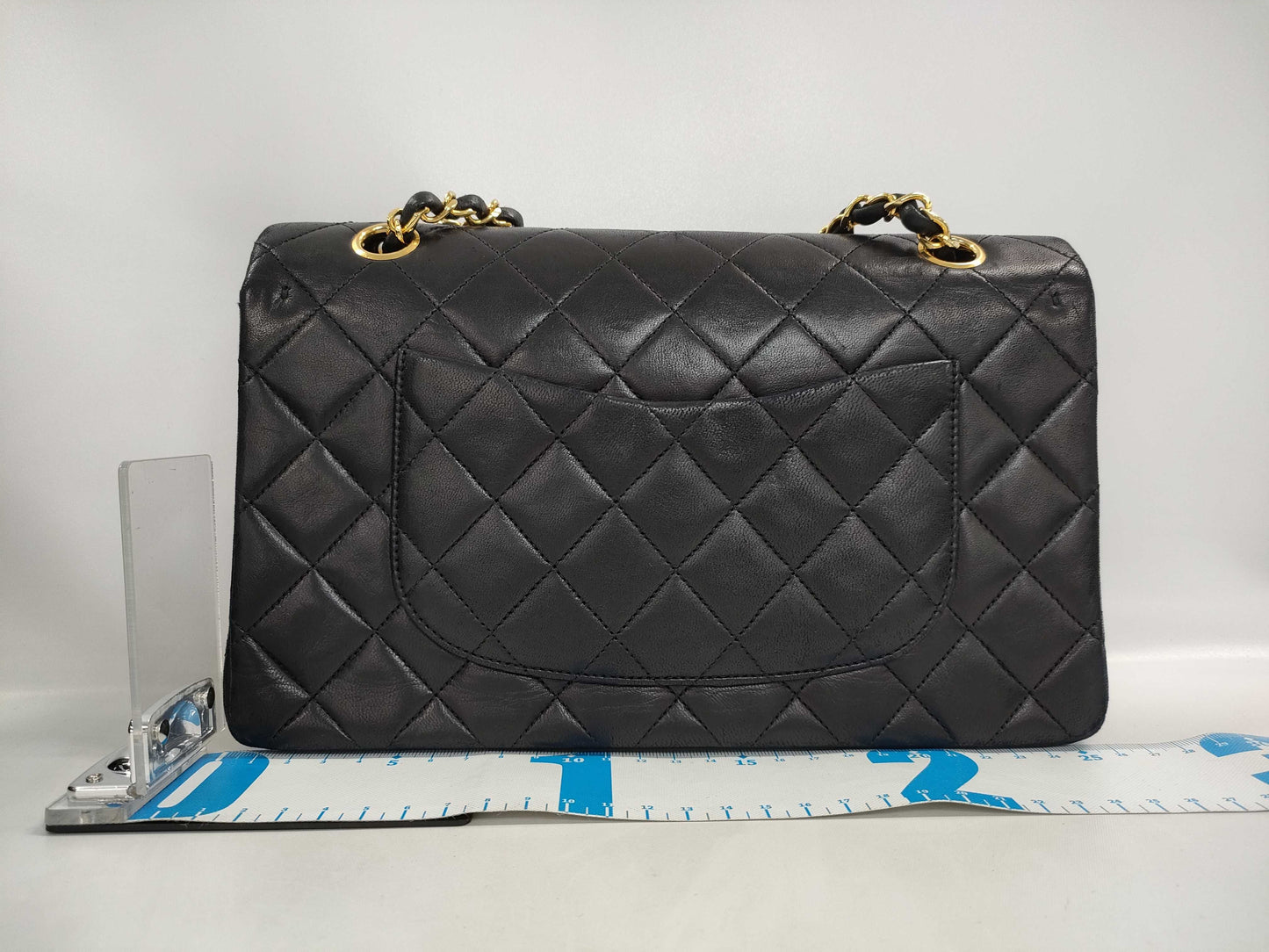 CHANEL Lambskin Matelasse Double Flap 25 0 Series Chain Shoulder Bag