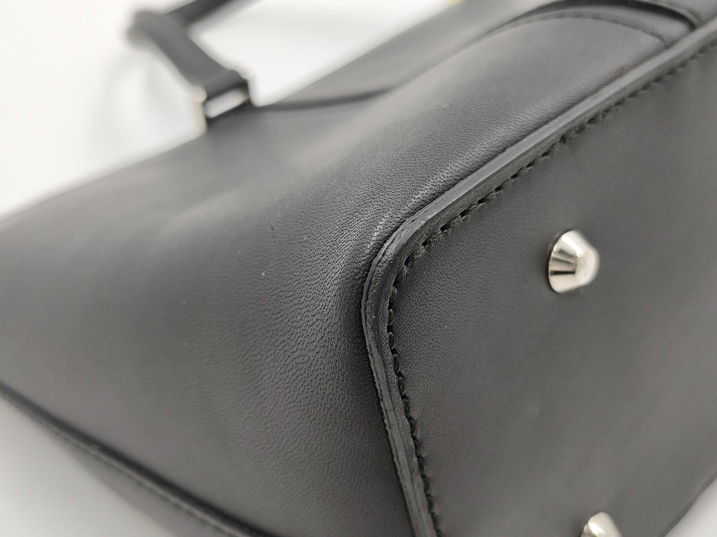 BURBERRY Leather Medium Check Bag Handbag