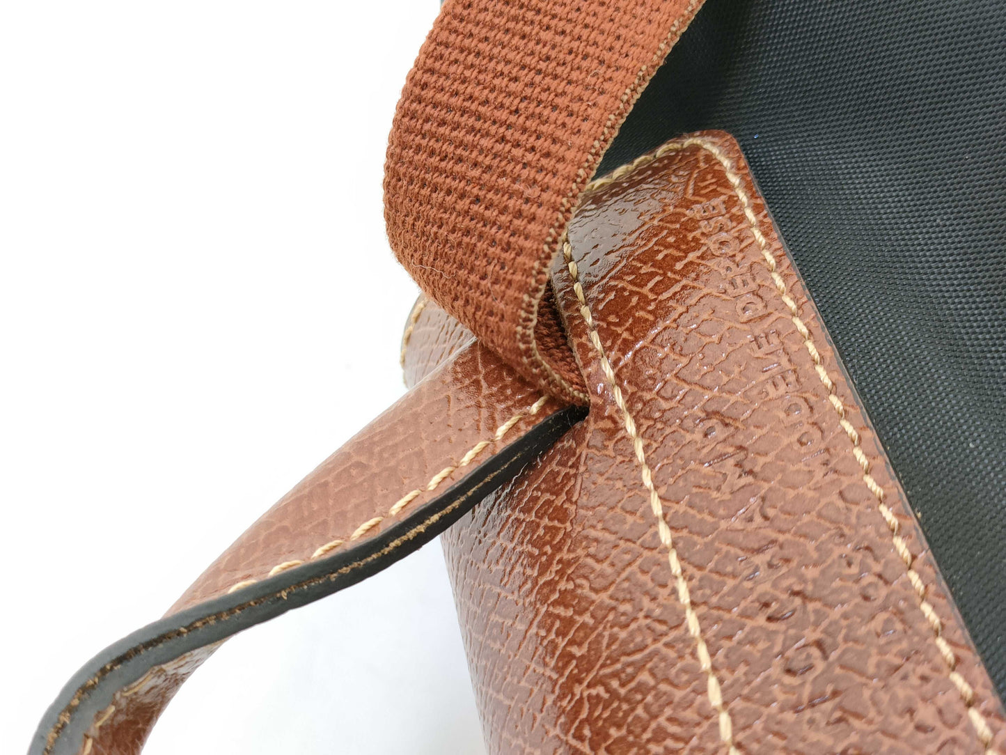 LONG CHAMP Nylon x Leather Backpack