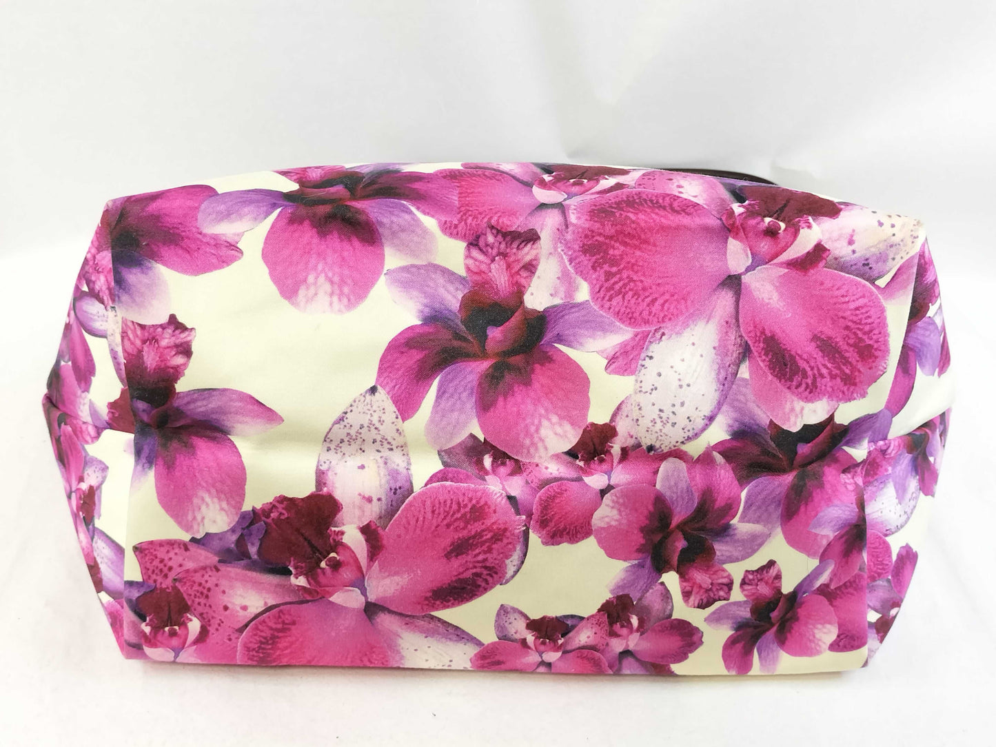 LONG CHAMP Le Pliage Floral Print Nylon and Leather Tote Bag