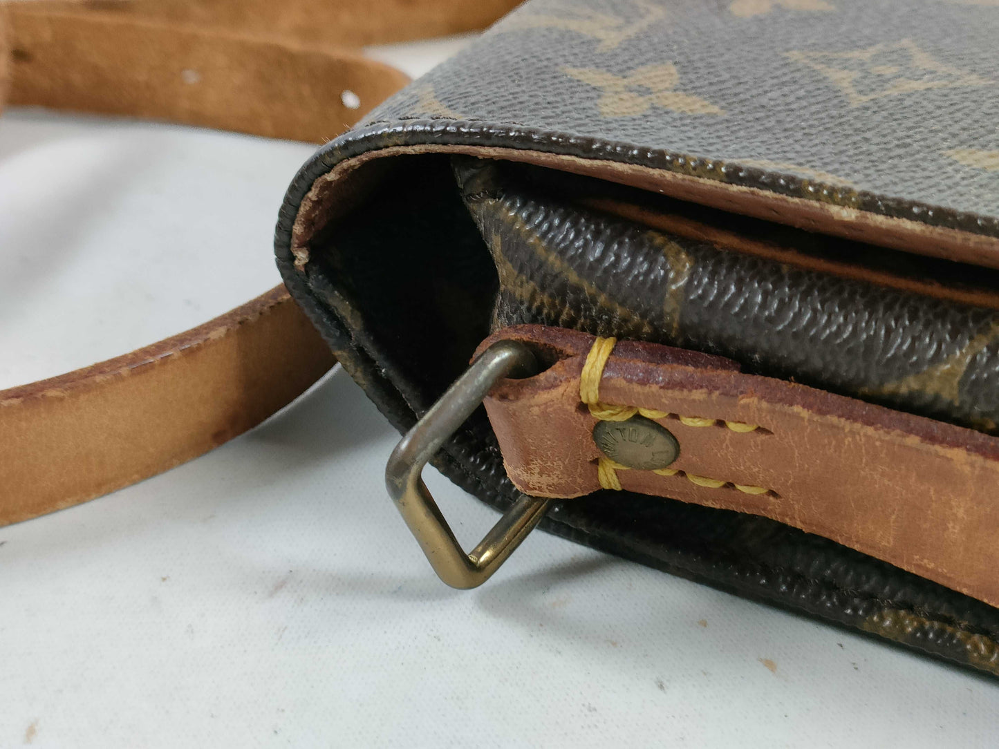 LOUIS VUITTON M51233 Monogram Mini Cartouchiere Shoulder Bag