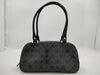 Salvatore Ferragamo Gancini Gancini all-over print leather handbag in black