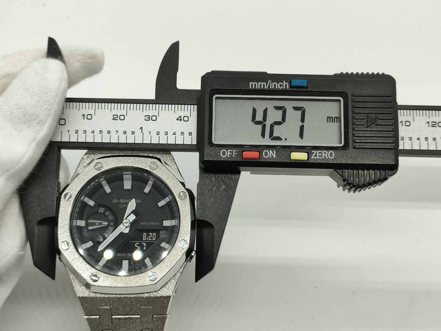 CASIO GA-2100 5611 Frosted Silver Men's Watch