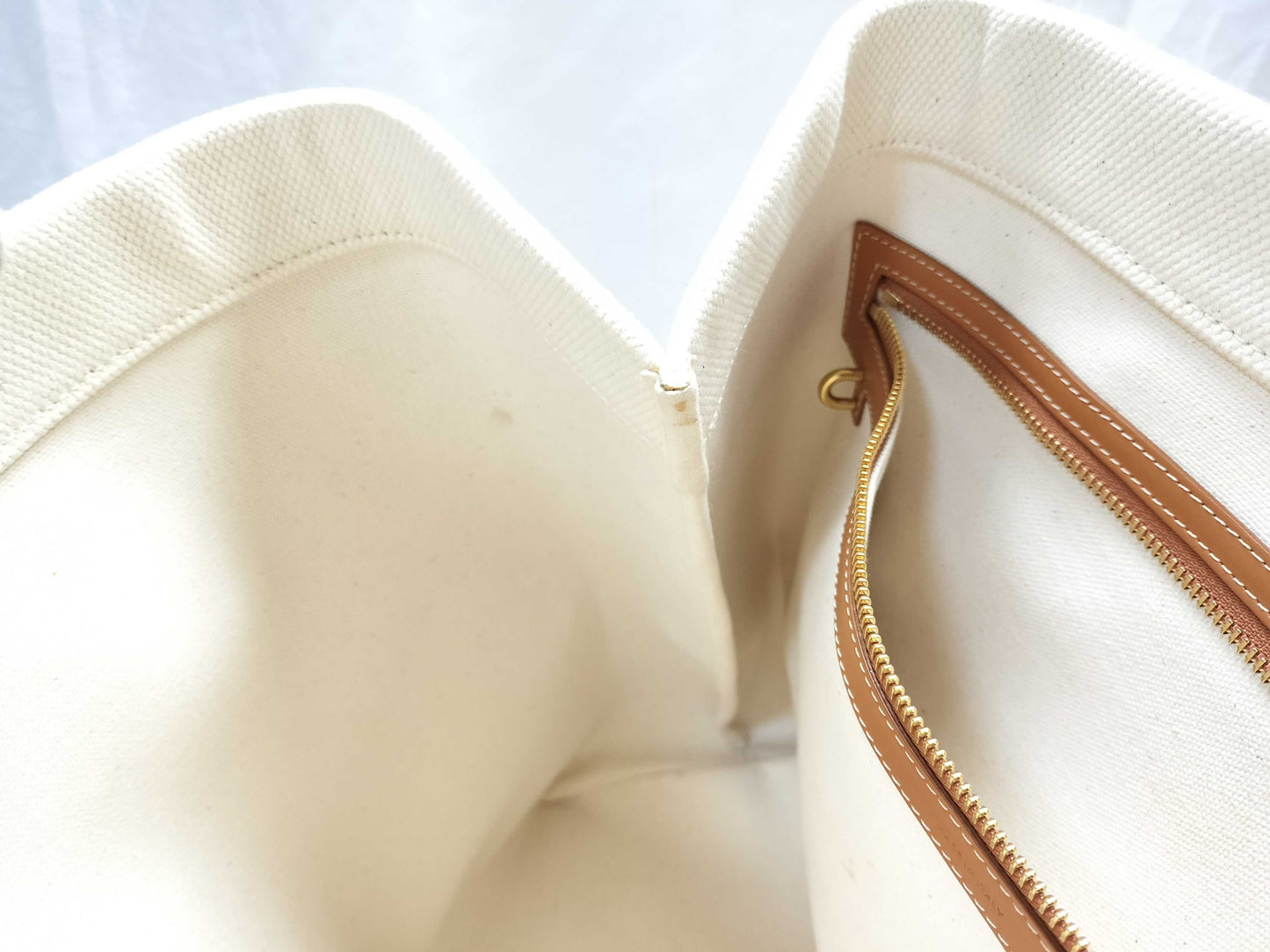 CELINE Horizontal Cabas Canvas Tote Bag