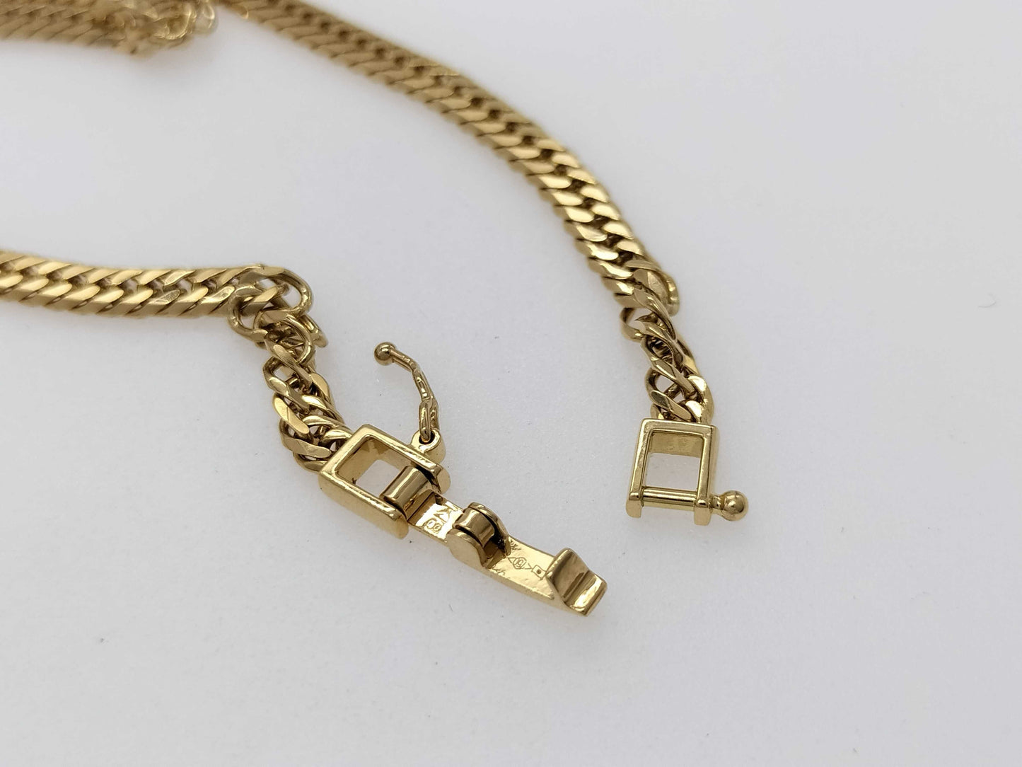 6-sided single 18K gold 20.4g necklace