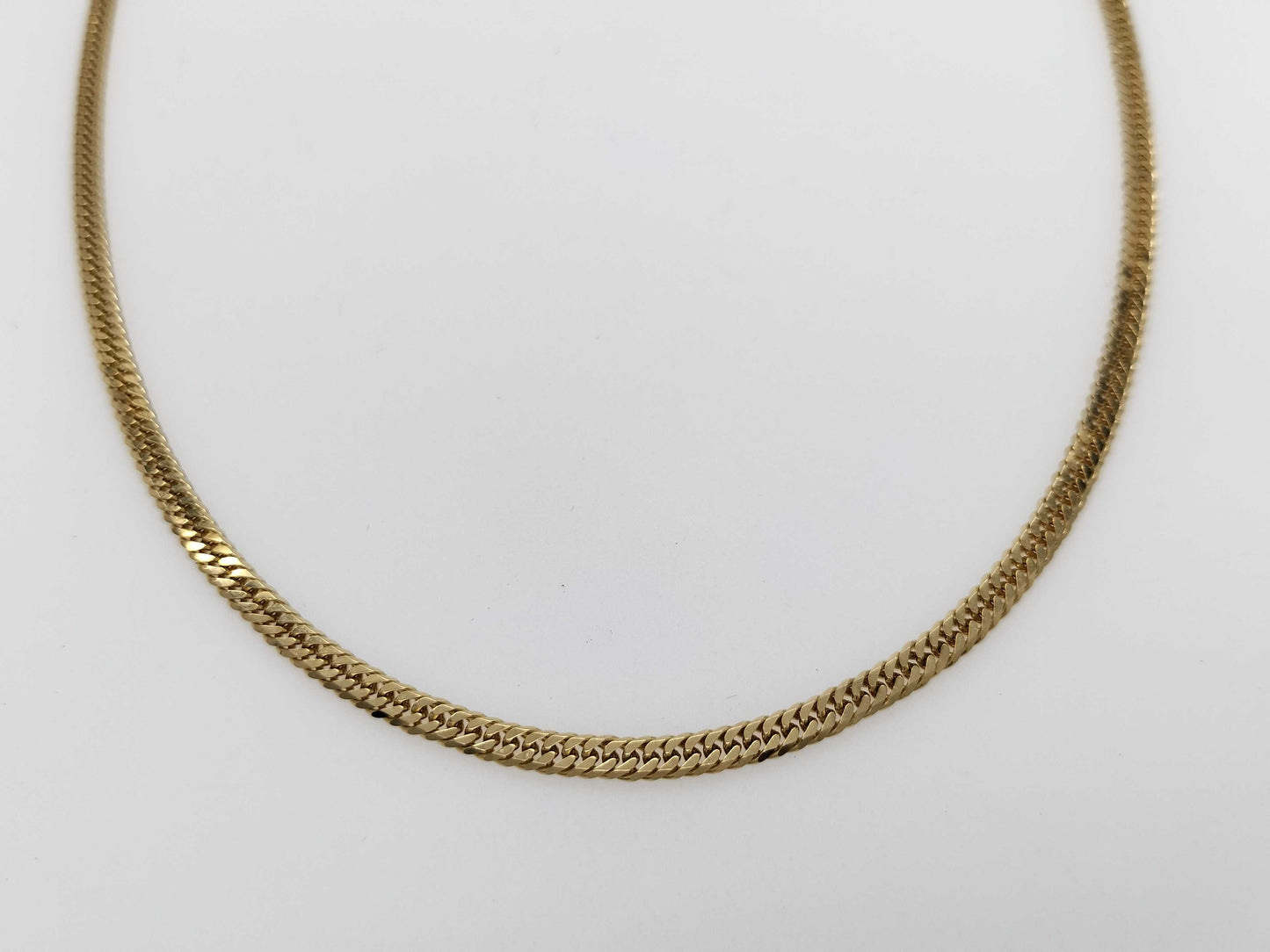 6-sided single 18K gold 20.4g necklace