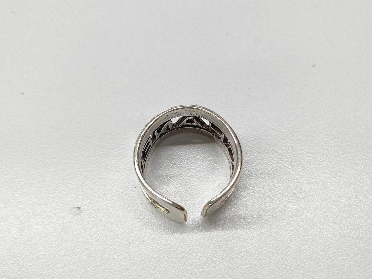 CHANEL Silver Logo Ring