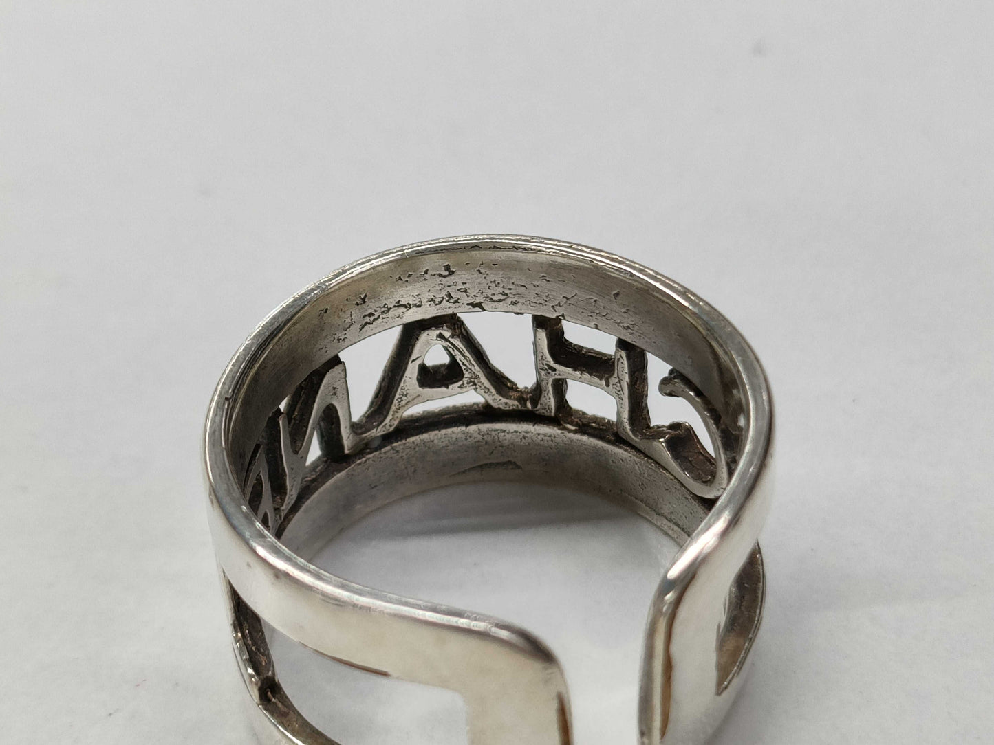 CHANEL Silver Logo Ring