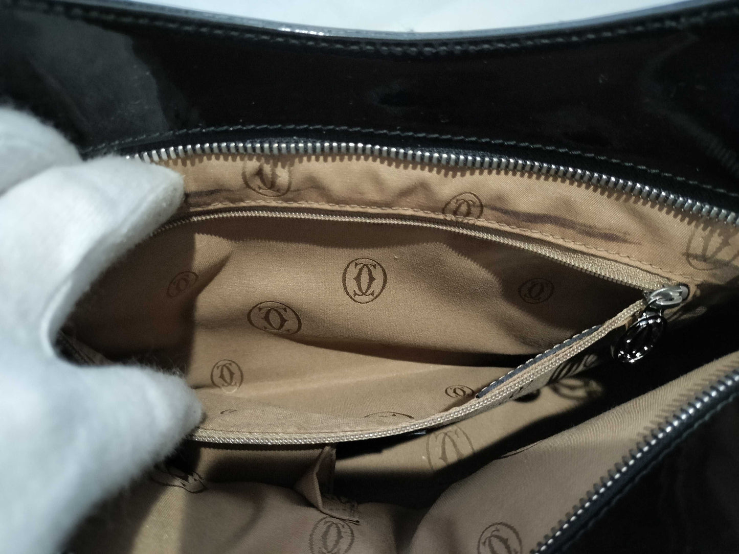 Cartier Enamel Handbag Black Handbag