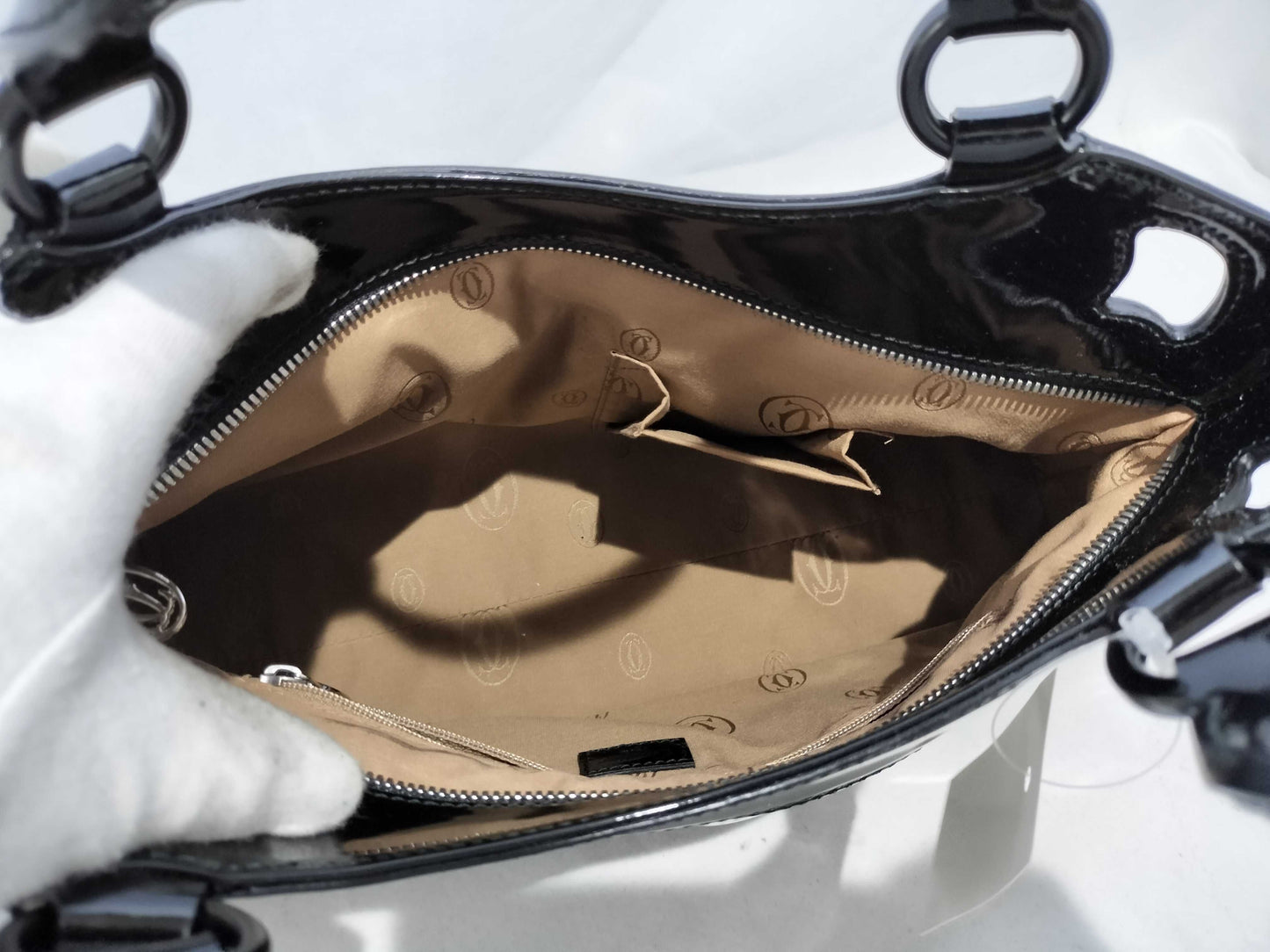 Cartier Enamel Handbag Black Handbag