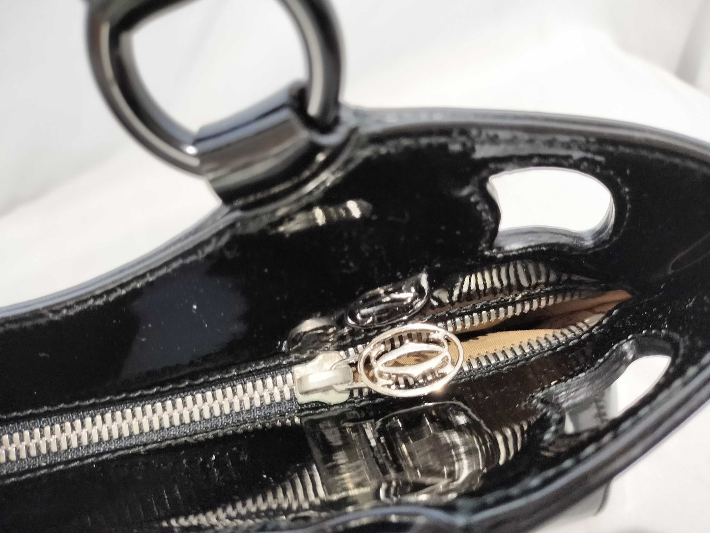 Cartier Enamel Handbag Black Handbag