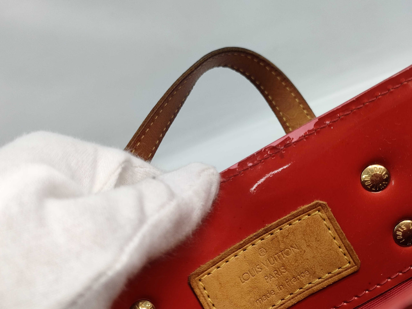 LOUIS VUITTON Vernis Reed PM Handbag