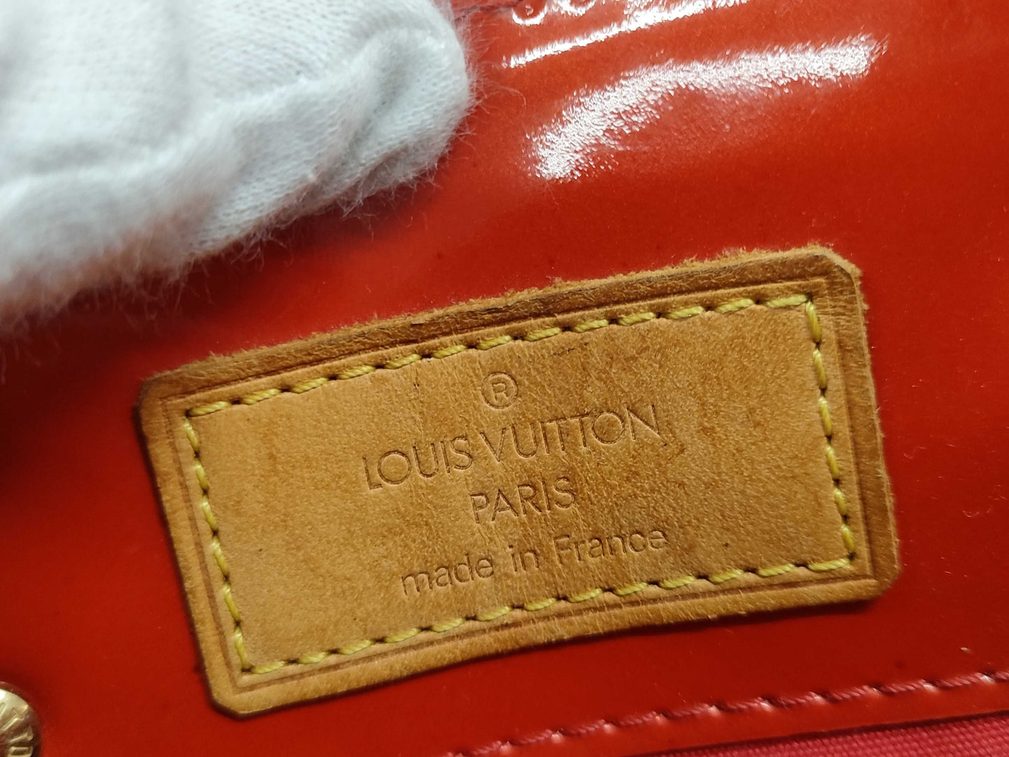 LOUIS VUITTON Vernis Reed PM Handbag