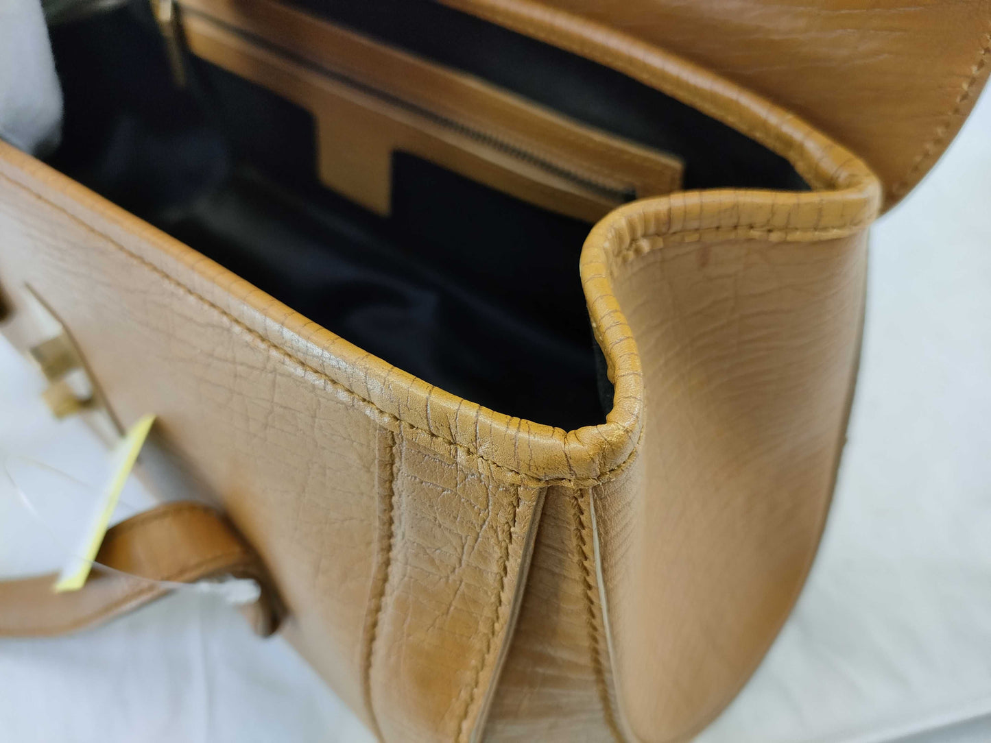 GUCCI Bamboo Hand Leather Camel 114993 2684 Handbag