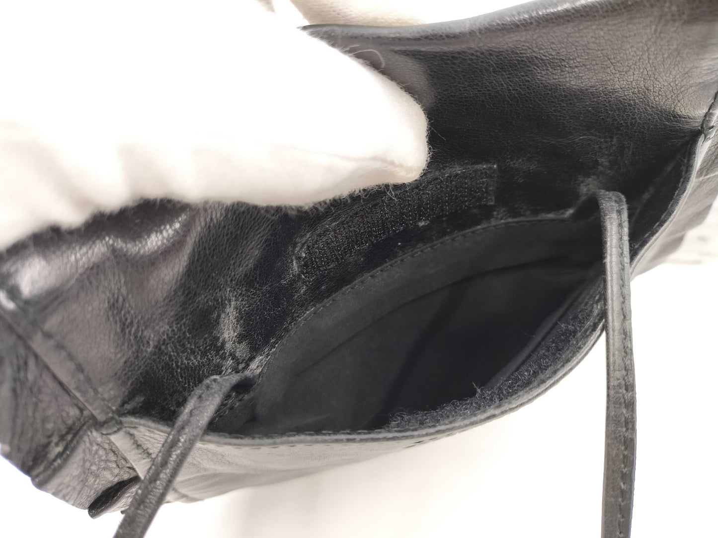 Miu Miu Leather Pochette Black Shoulder Bag