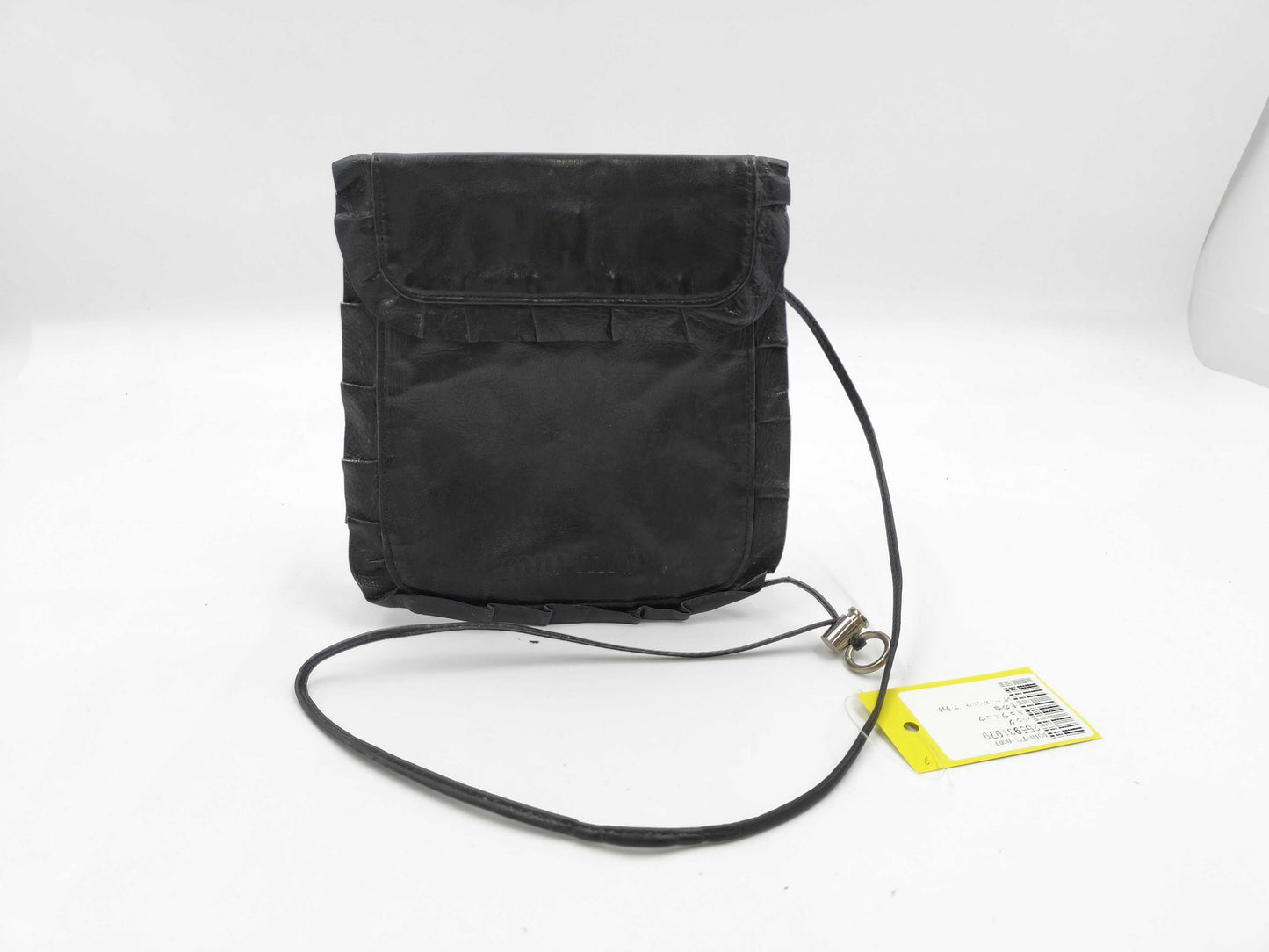 Miu Miu Leather Pochette Black Shoulder Bag