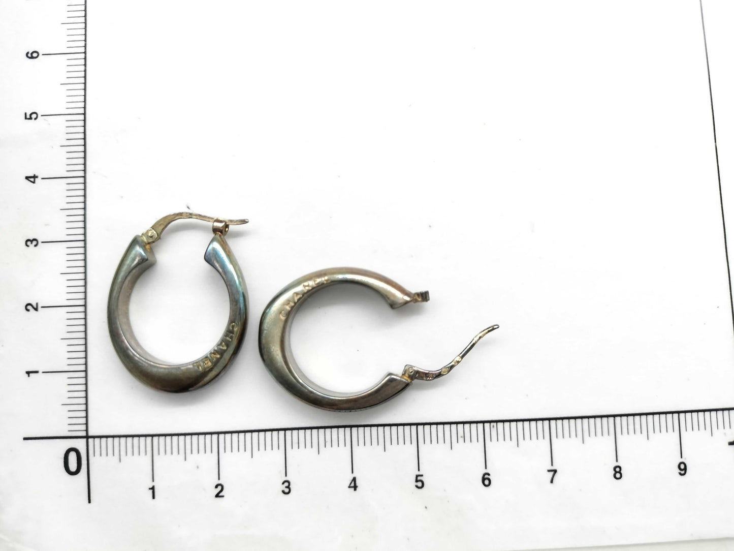 CHANEL Hoop Earrings 14.8g