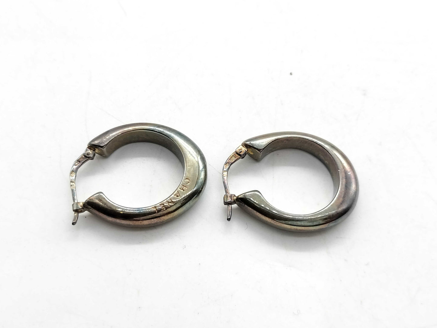 CHANEL Hoop Earrings 14.8g